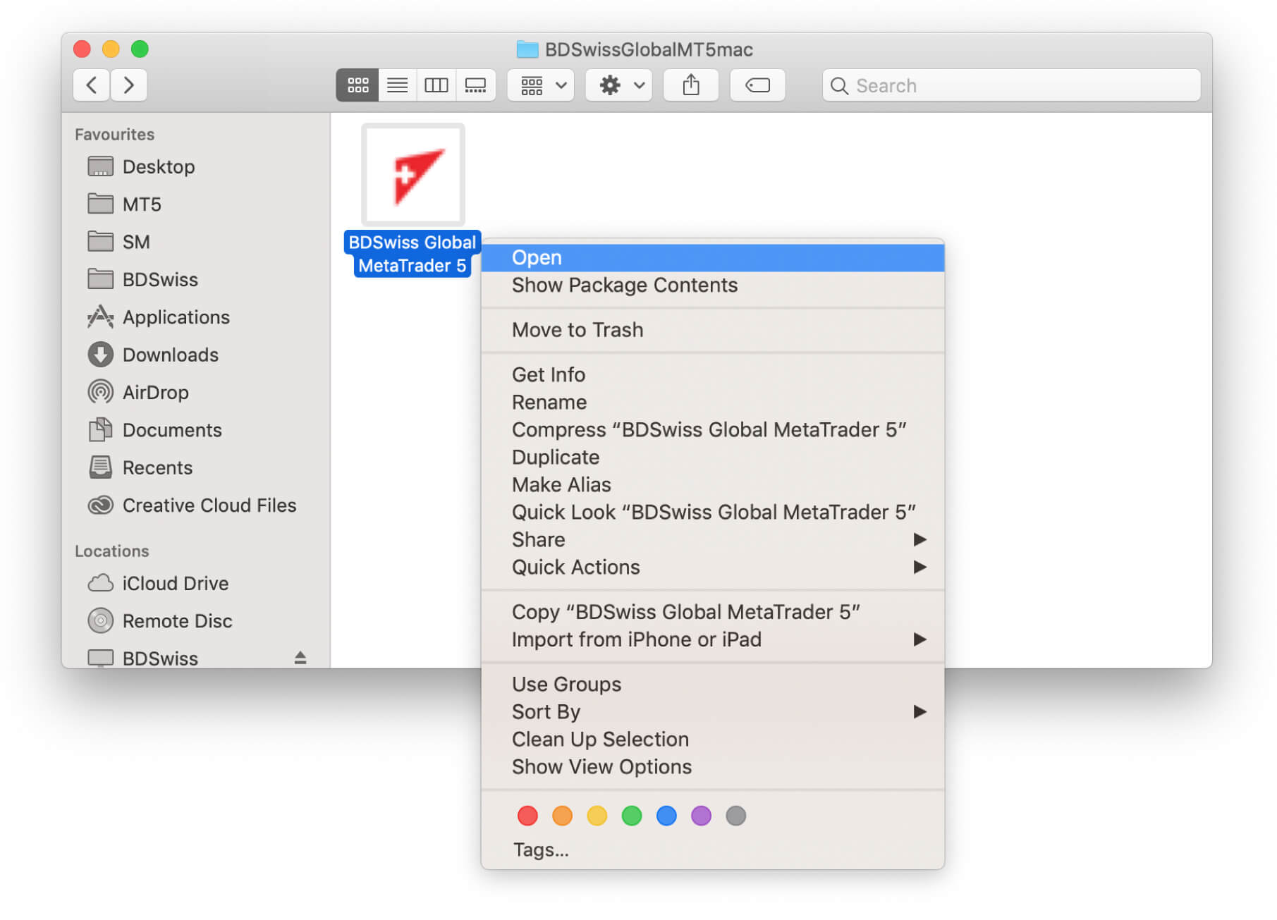 BDSwiss MT5 MAC